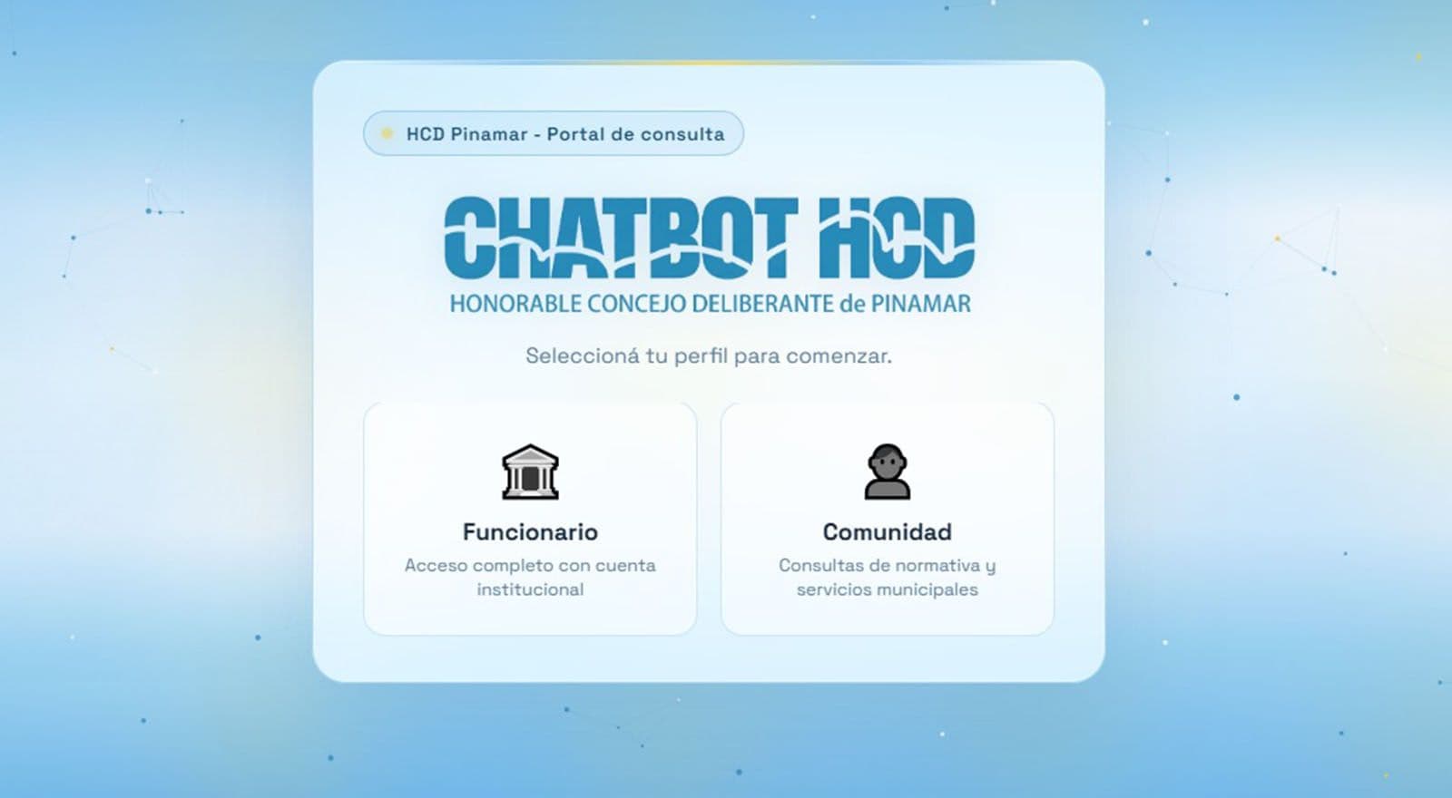 Presentación del primer chatbot legislativo de Pinamar en el Honorable Concejo Deliberante