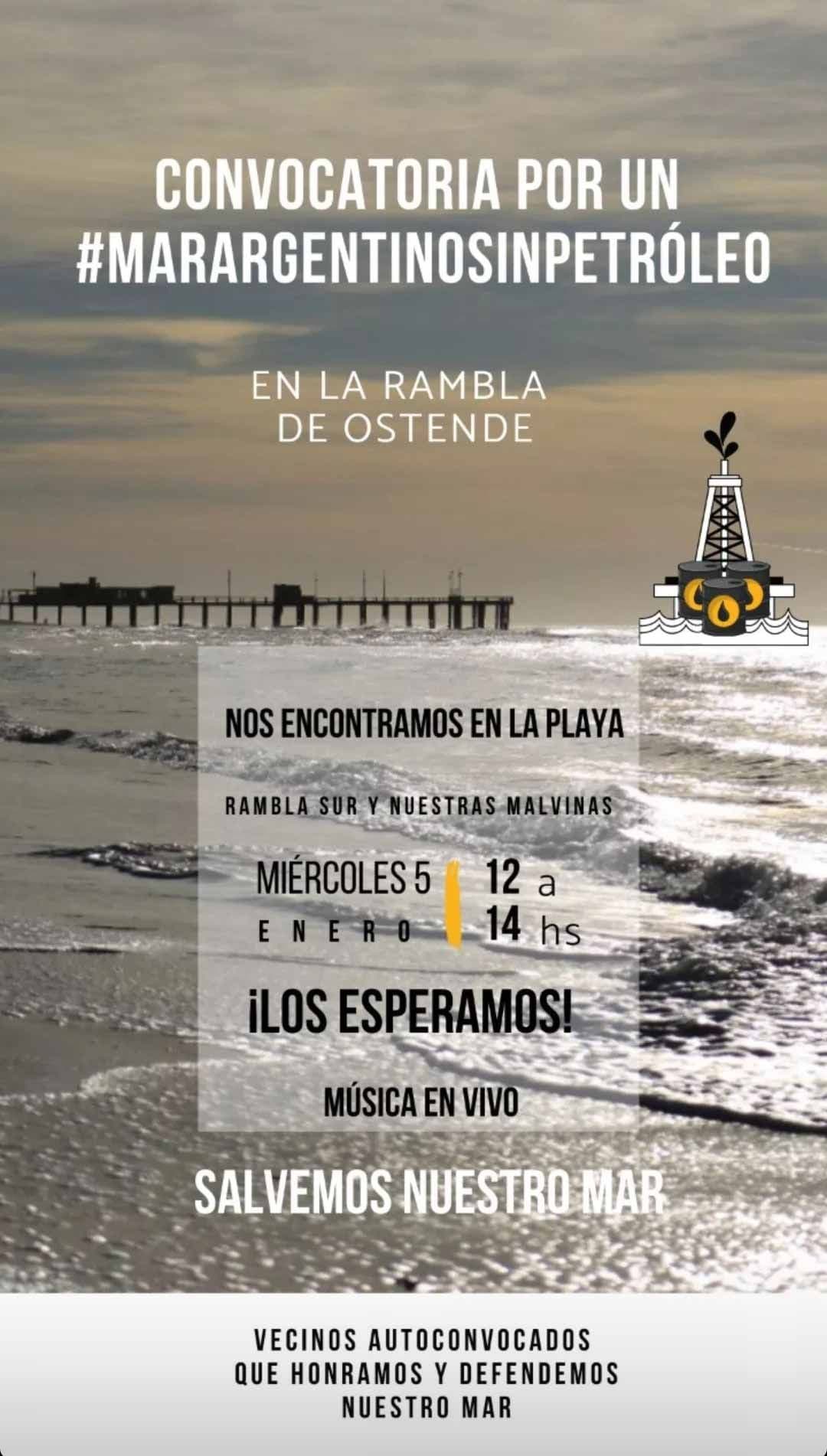 Fuerte rechazo contra la explotación petrolera en Mar del Plata