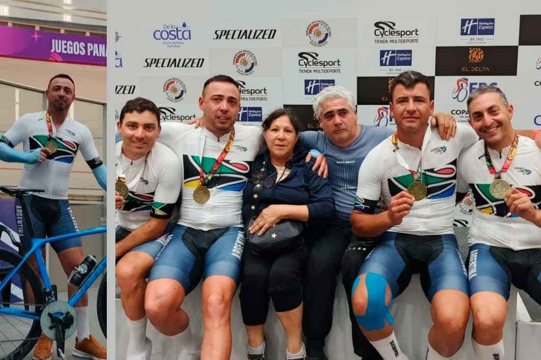 Panamericano máster de ciclismo de pista y ruta en paraguay con presencia pinamarense